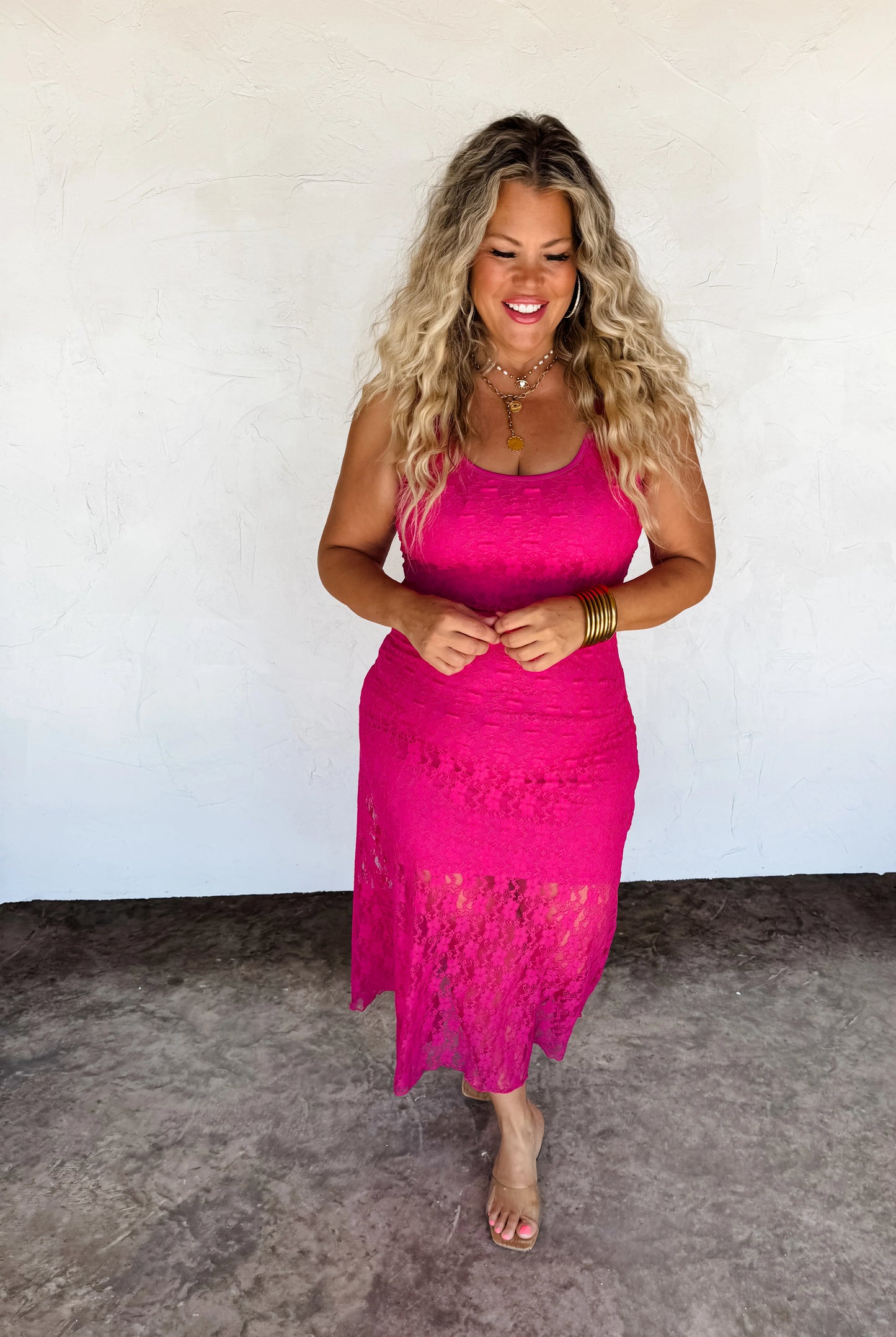 S/M ONLY Leely Lace Dress in white