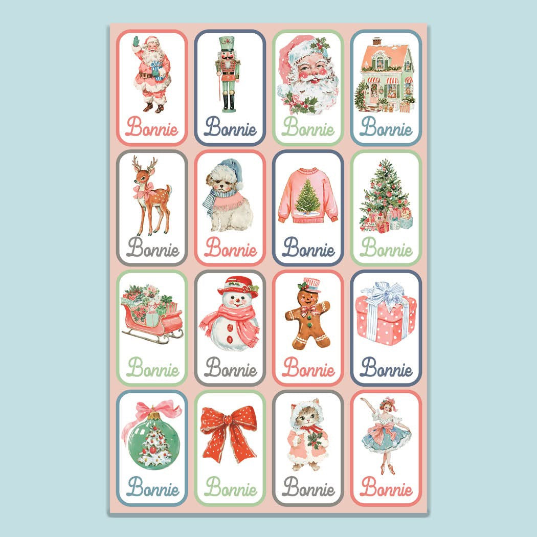 Pre-Order Personalized Christmas Gift Tag Sticker Sheet