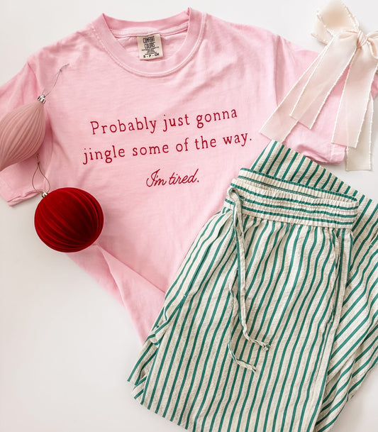 MADE TO ORDER: Jingle Some of the Way Graphic Tee in Blossom