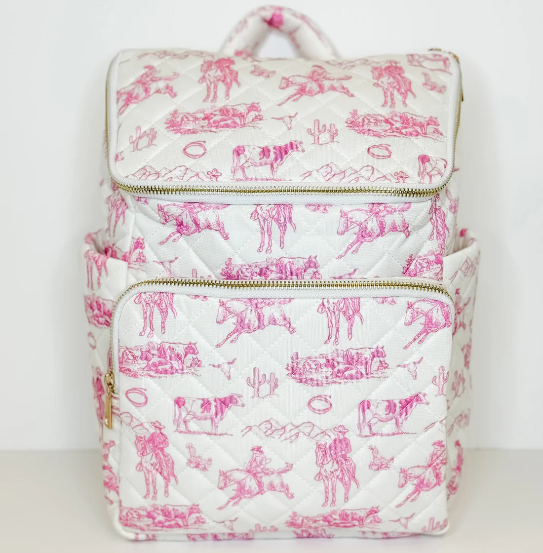 Cowgirl Toile Pattern Backpack