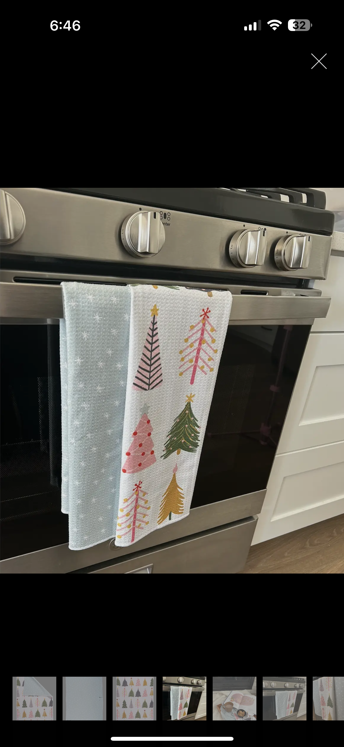 Christmas Trees Bloom Kitchen Towel