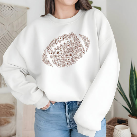 Floral Football Graphic Sweatshirt
