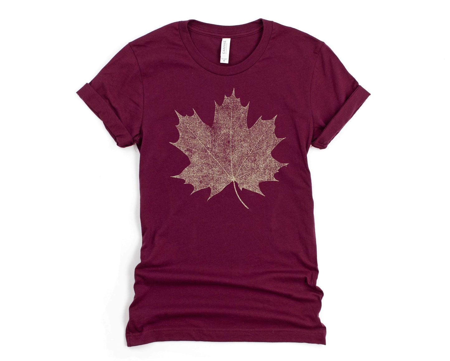Gold Maple Leaf Graphic Tee