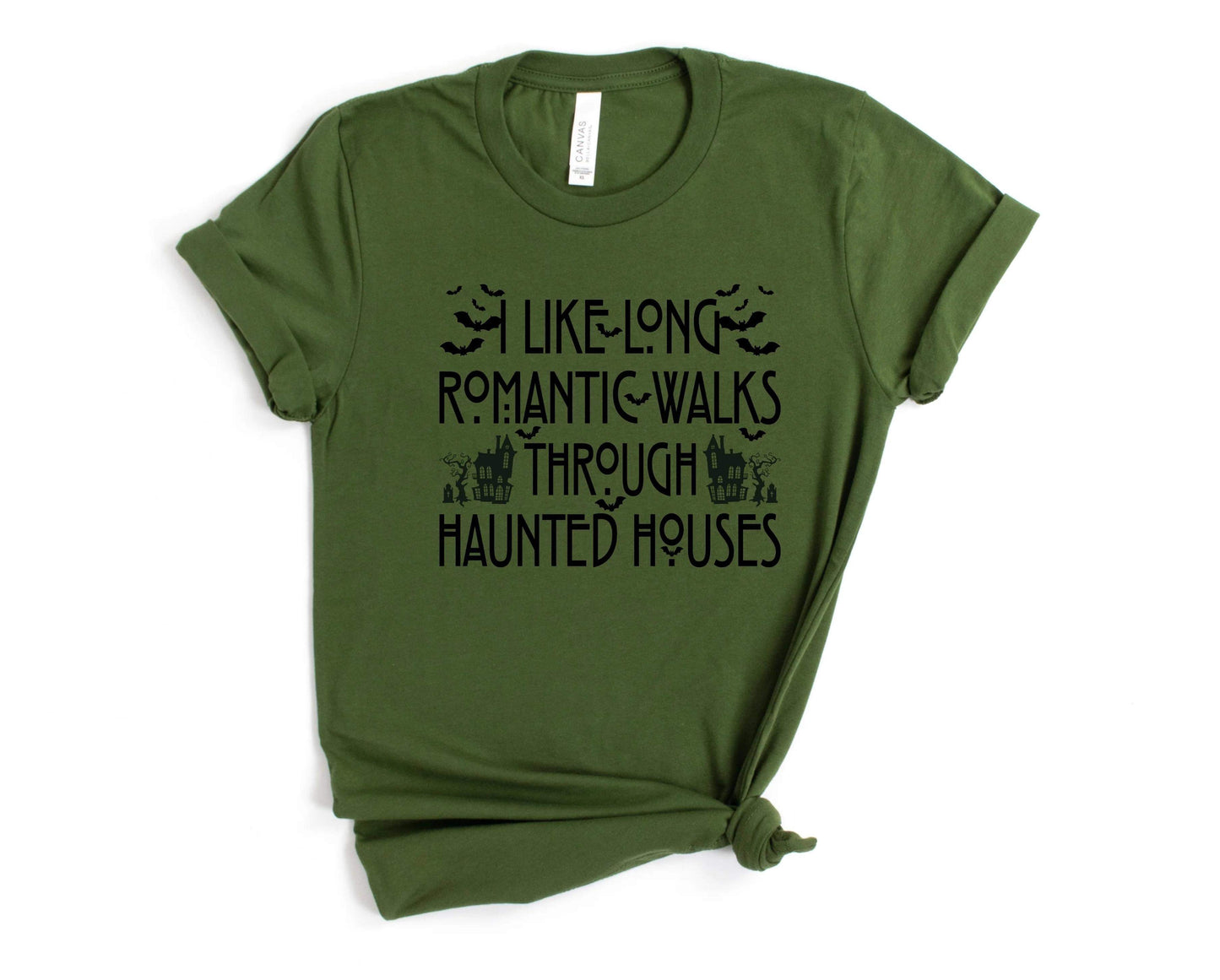 Romantic Walks Through Haunted Houses Graphic Tee