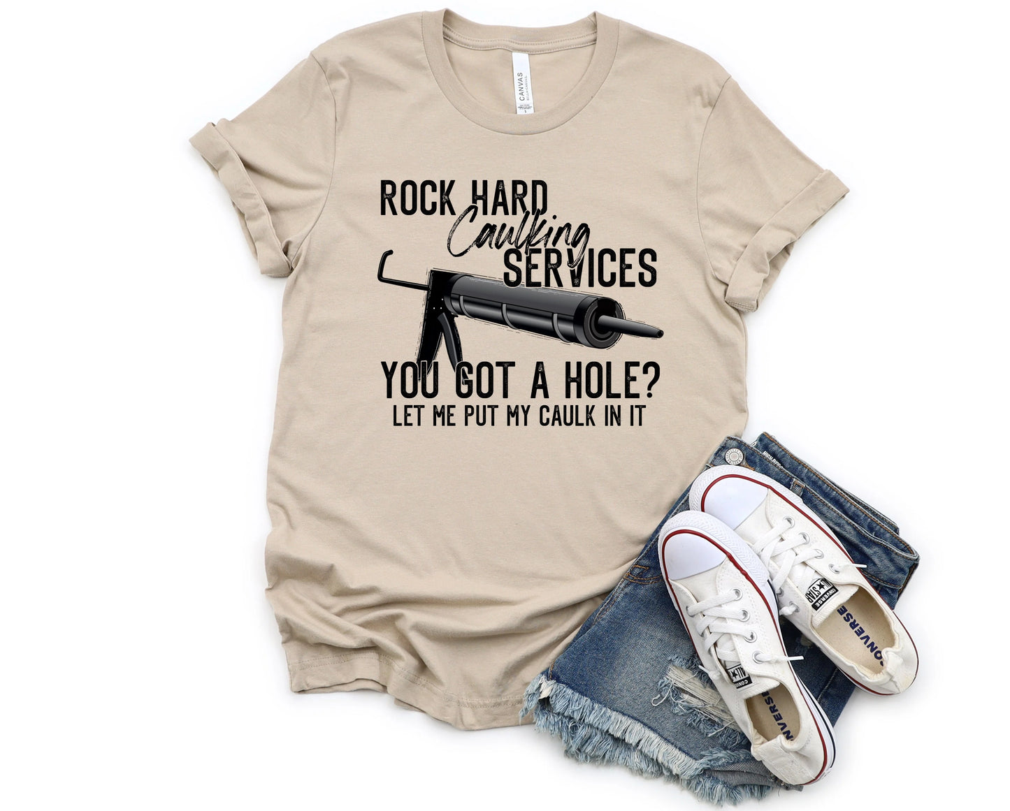MADE TO ORDER Rock Hard Caulking Graphic Tee