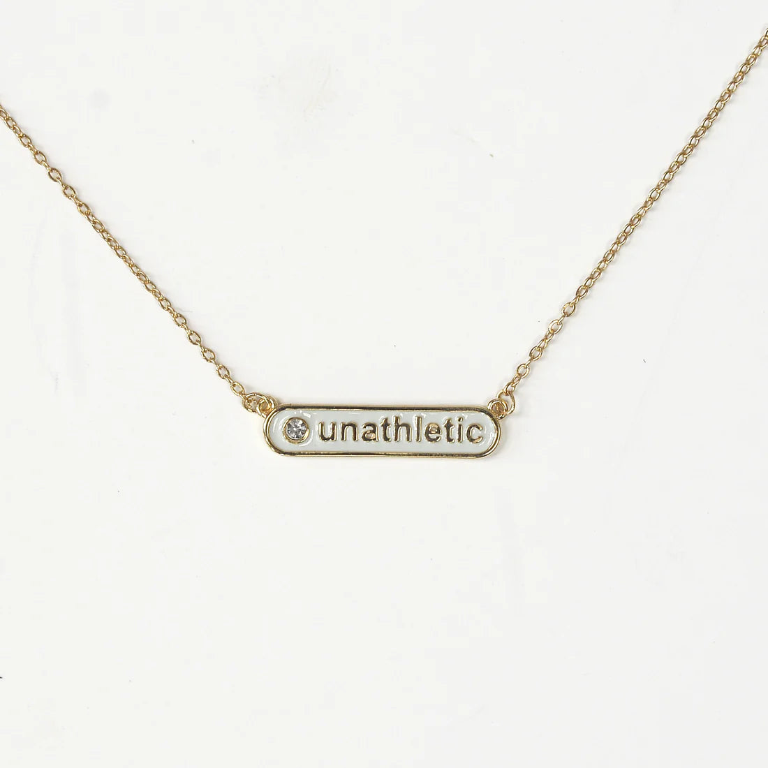 Unathletic Enamel Gold Necklace