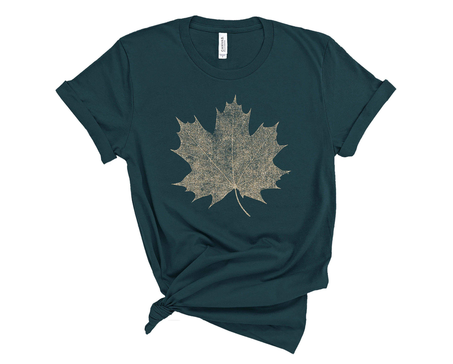 Gold Maple Leaf Graphic Tee