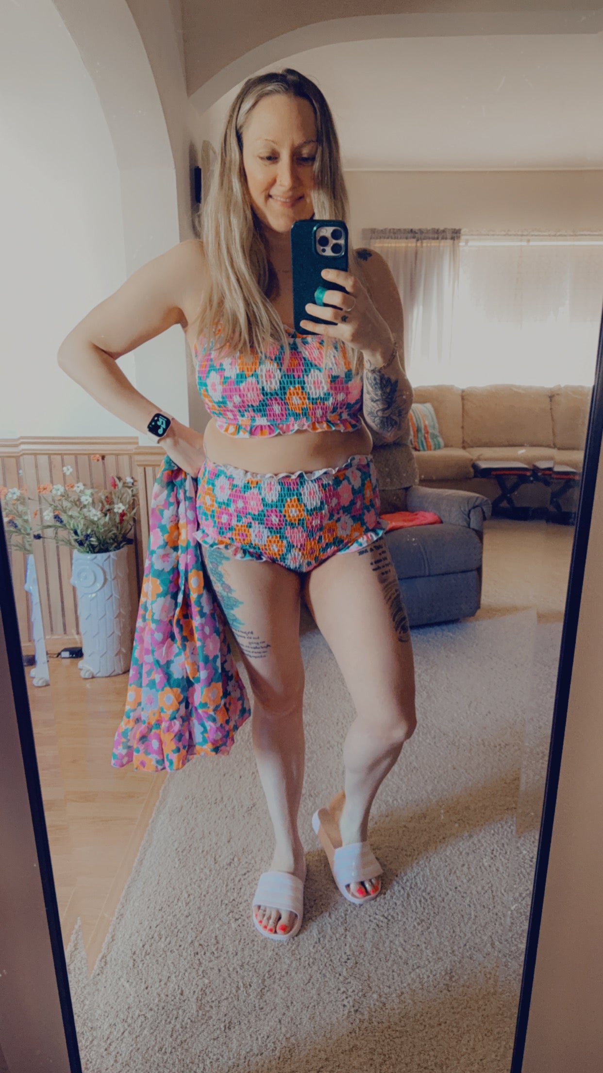 Amalfi Blooms Swim Set