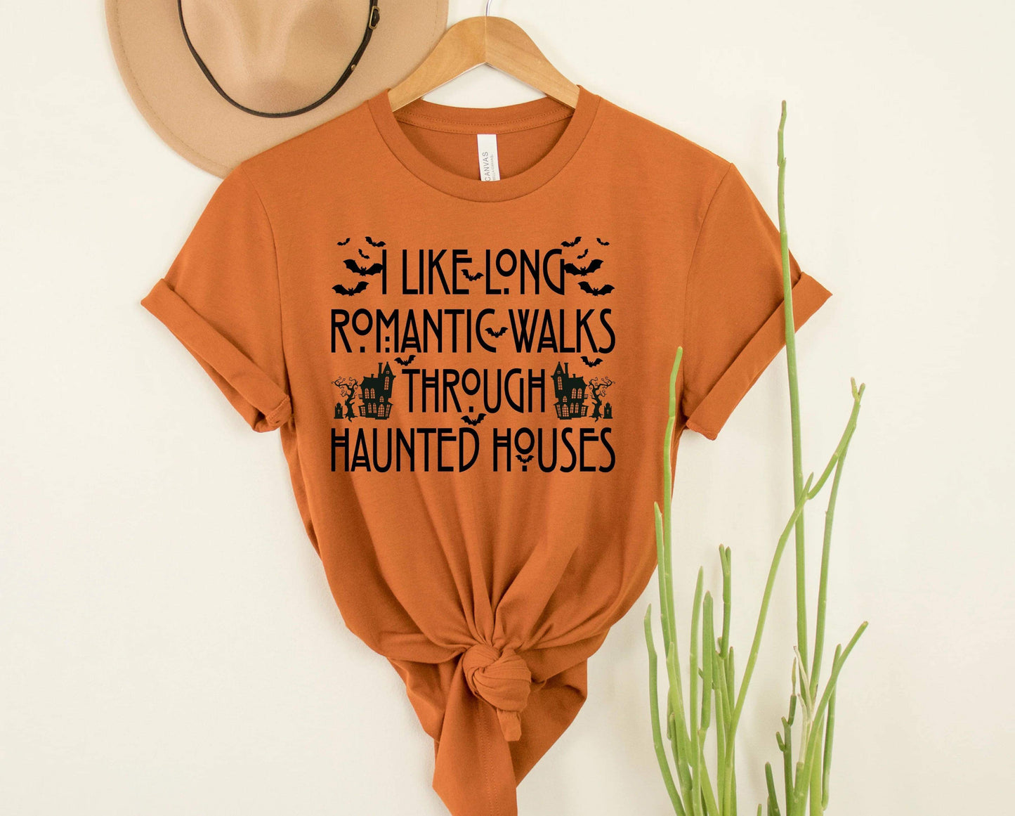 Romantic Walks Through Haunted Houses Graphic Tee