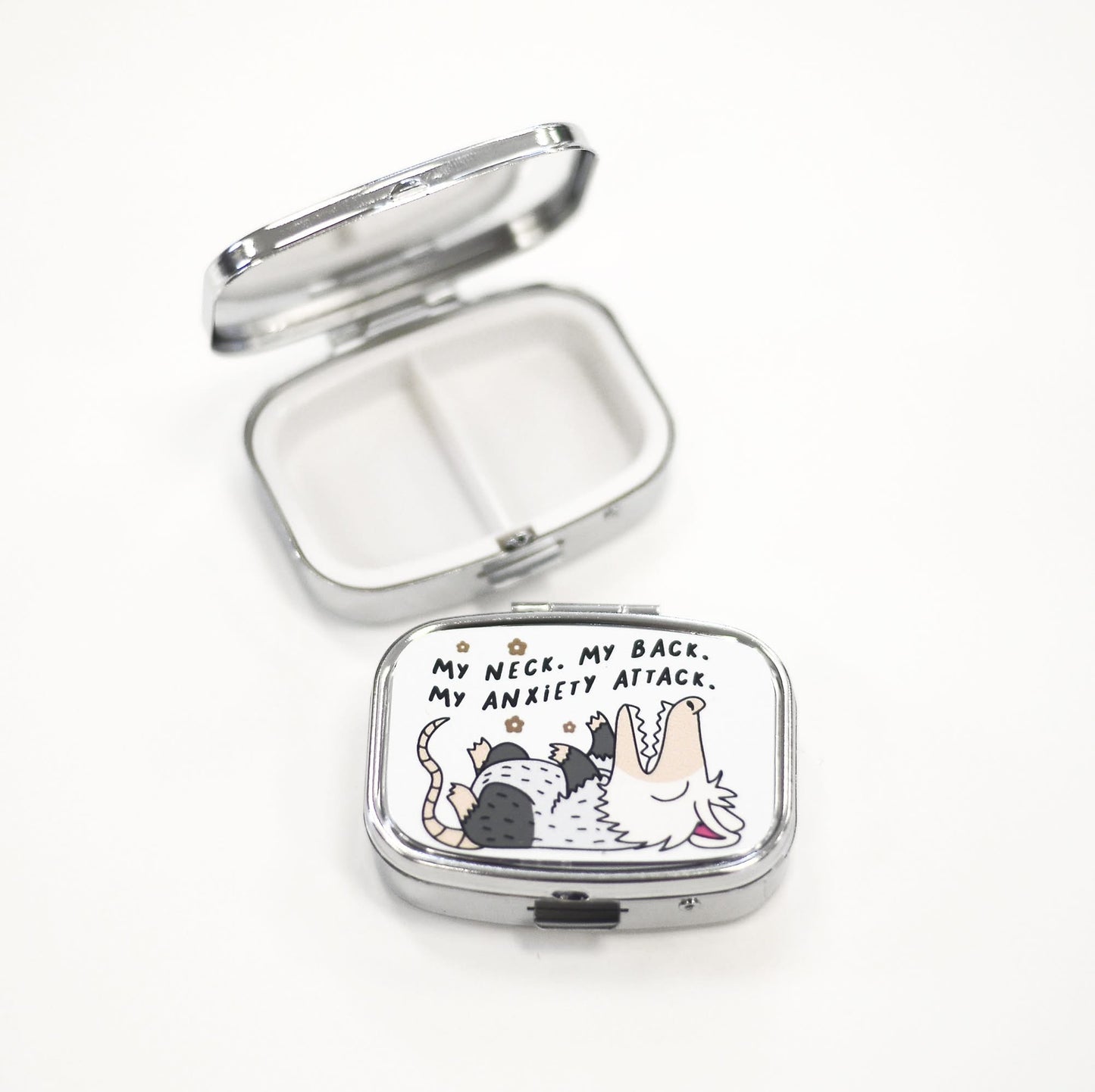 My Neck My Back Pill Box w/Compact Mirror