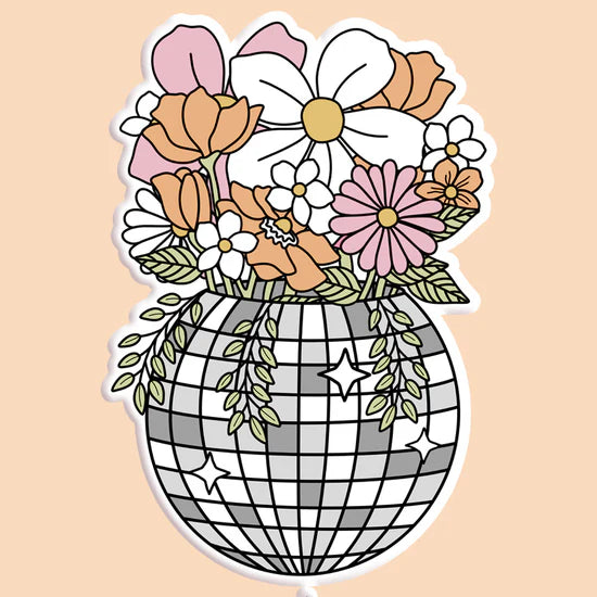 Disco Planter Sticker Decal