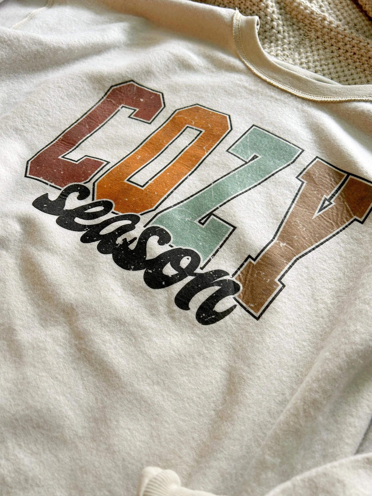Cozy Season INSIDE OUT Graphic Sweatshirt in sand