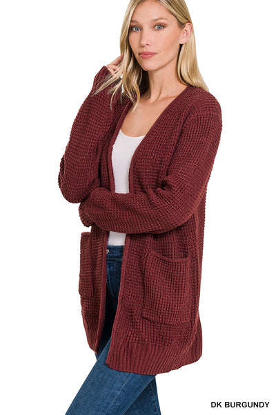 1X ONLY Warm Wishes Cardigan in Dark Burgundy