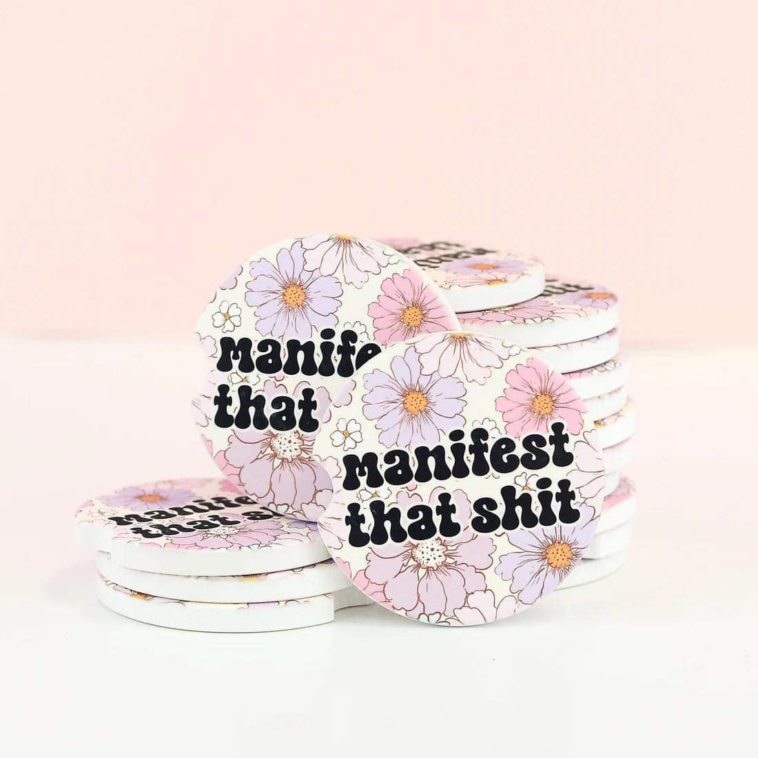 Manifest That Shit Car Coasters