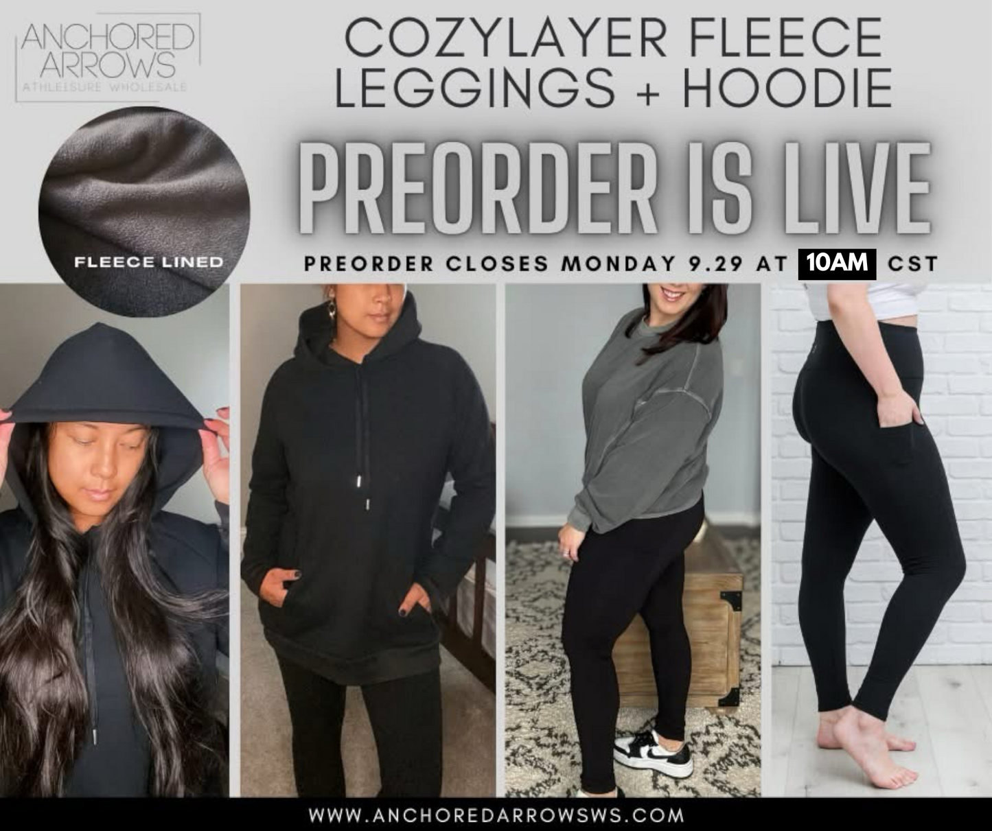 PRE-ORDER: Anchored Arrows CozyLayer Fleece Hoodie