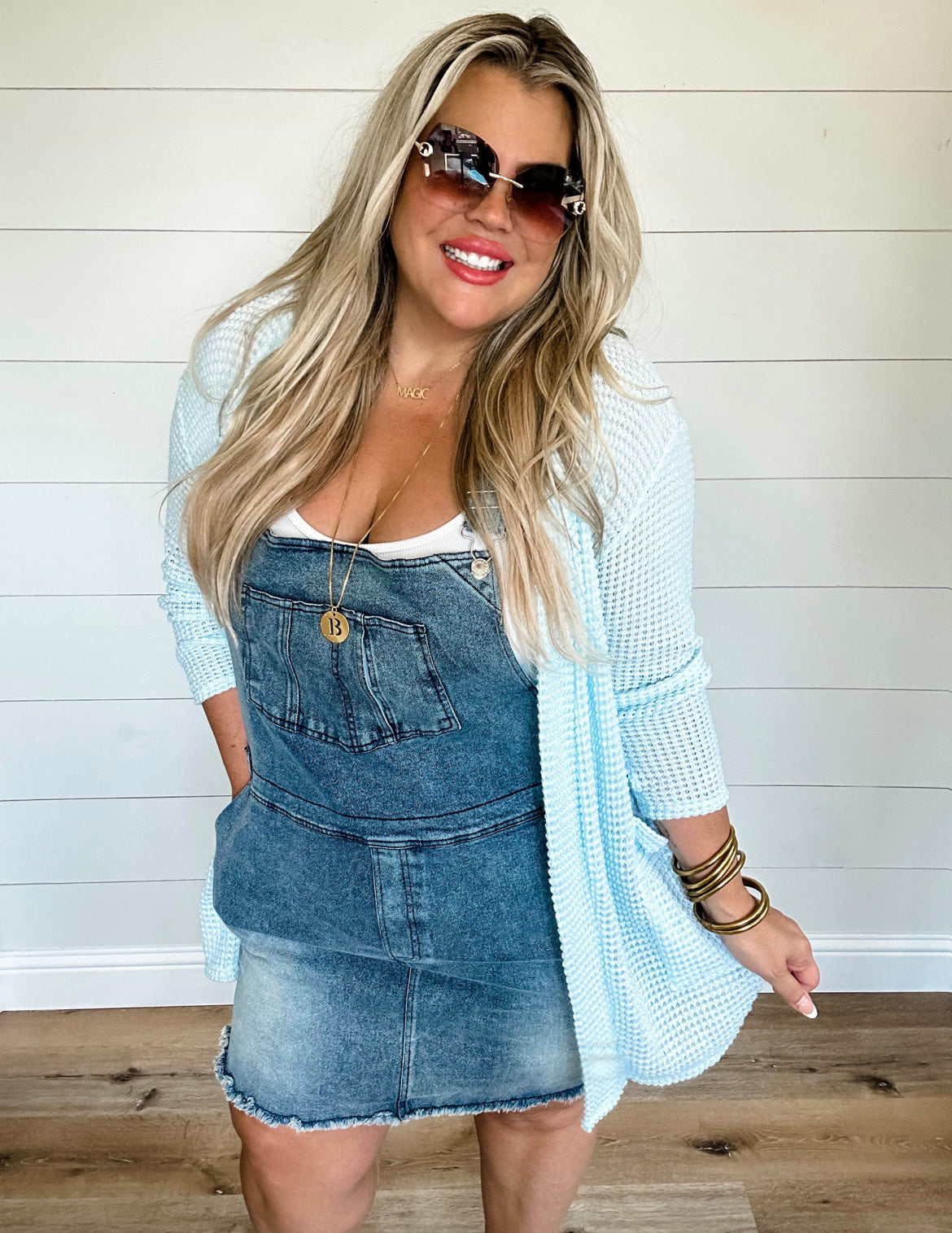 XS/S ONLY Spring Lola Cardigan in Baby Blue