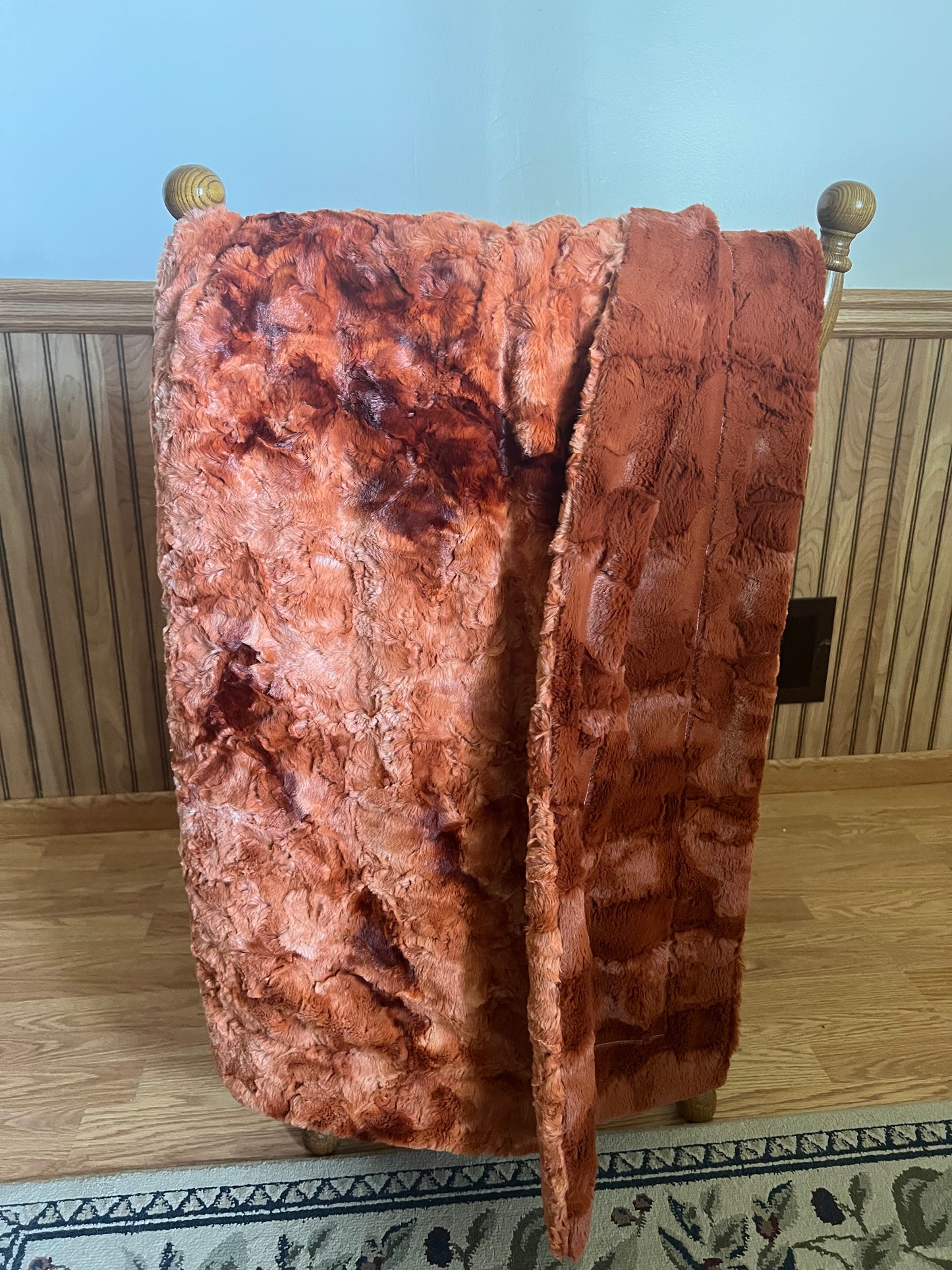 XL Minky Blanket - Ginger Hide/Galaxy