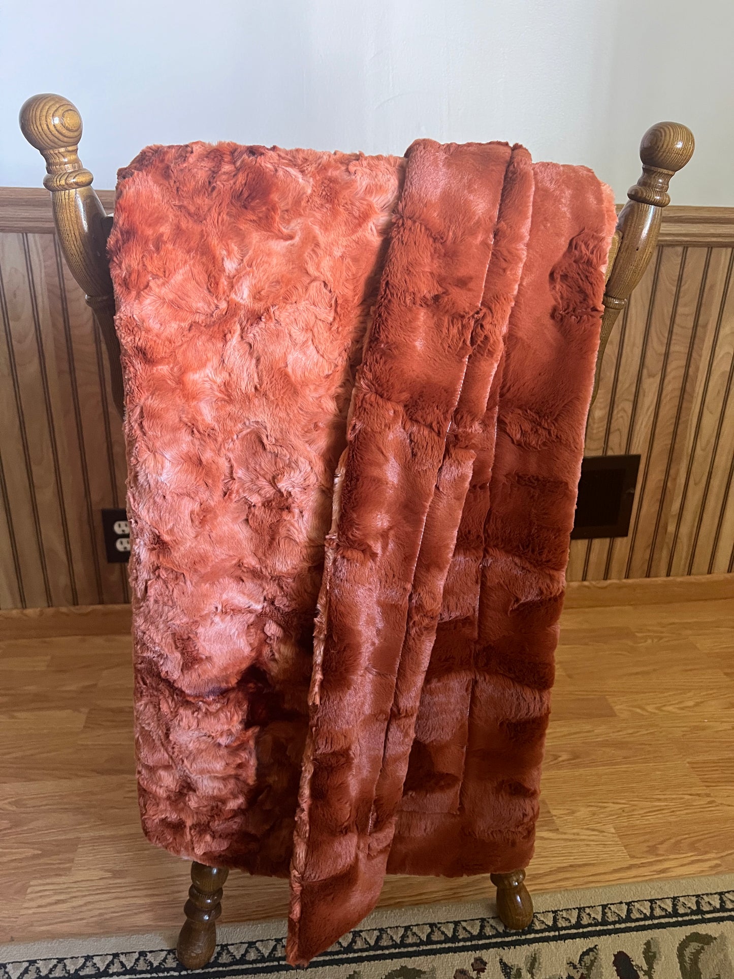 MEDIUM Minky Blanket - Hide Ginger/Galaxy Ginger