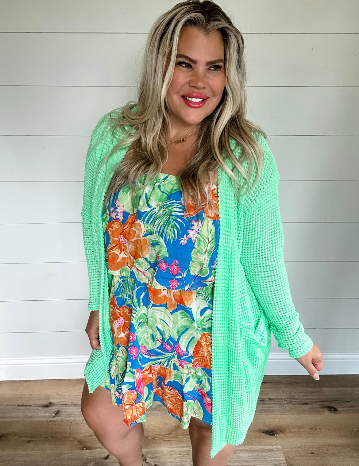 XS/S ONLY Spring Lola Cardigan in Lime Green