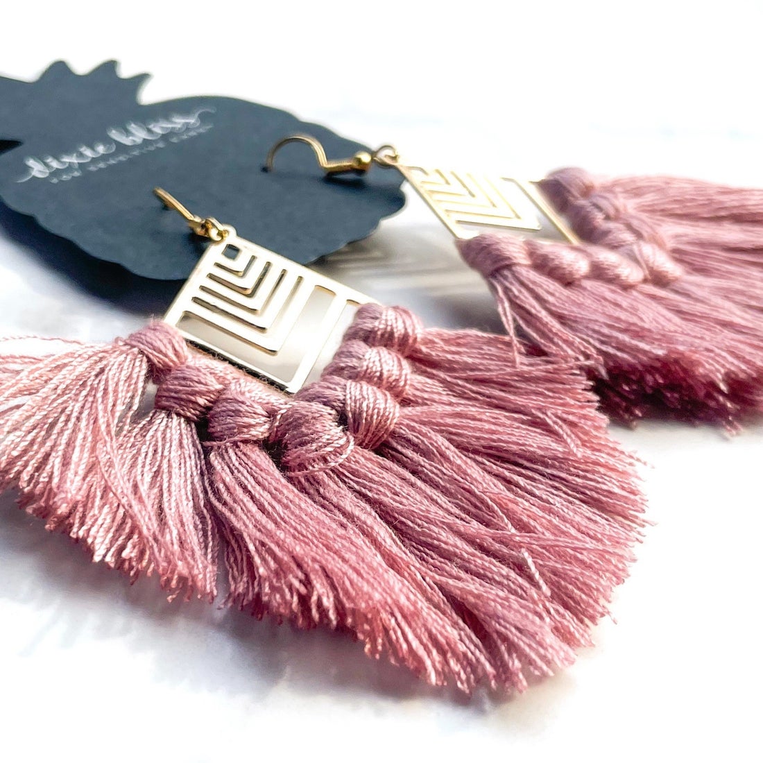 Boho Daze in Dusty Mauve - Dixie Bliss - Dangle Earring