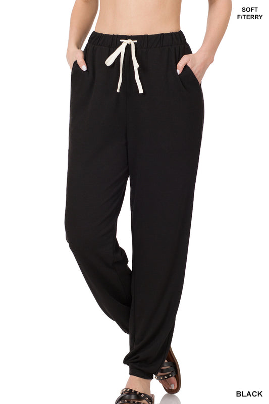 3XL ONLY Binge In The Basics French Terry Joggers in Black
