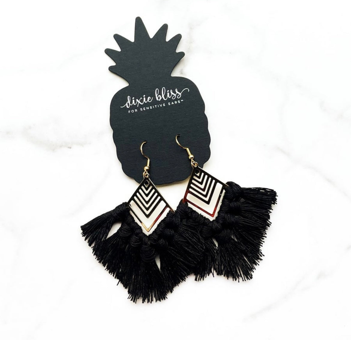 Boho Daze in Jet Black - Dixie Bliss - Dangle Earring