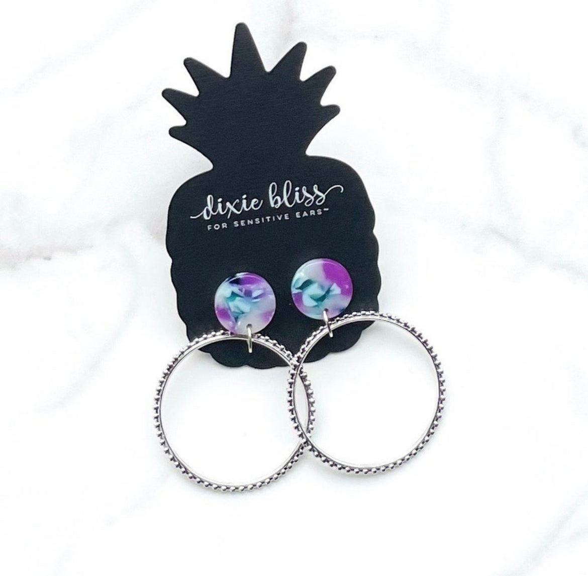 Confidence in Spring Wisteria Marble - Dixie Bliss - Dangle Earring