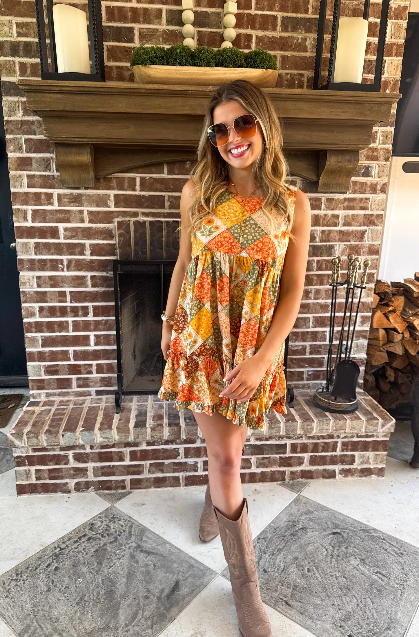 PREORDER - HARVEST & GINGHAM DRESS