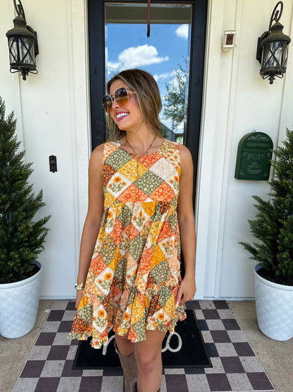 PREORDER - HARVEST & GINGHAM DRESS