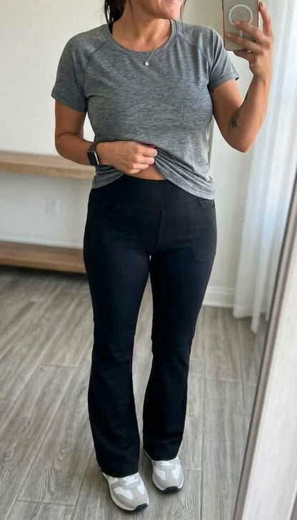 PRE-ORDER Anchored Arrows Yoga Pants in Black w/pockets