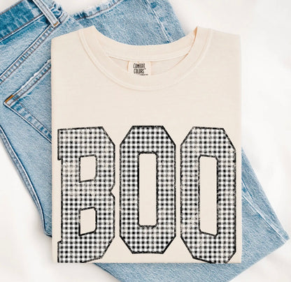 PRE-ORDER Gingham Boo Vintage Varsity Graphic Tee
