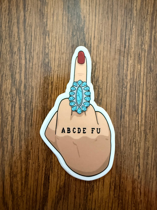 ABCDE FU Sticker Decal