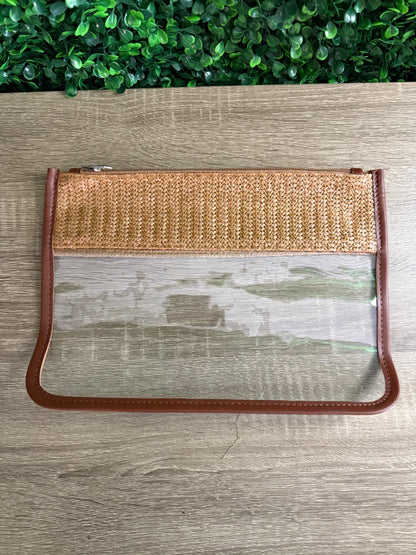 Raffata Clear Bag in Dark Brown