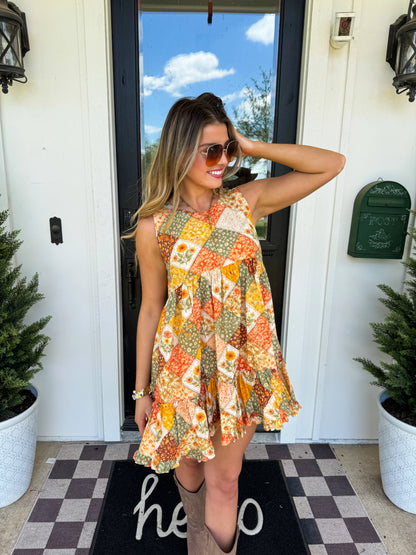 PREORDER - HARVEST & GINGHAM DRESS