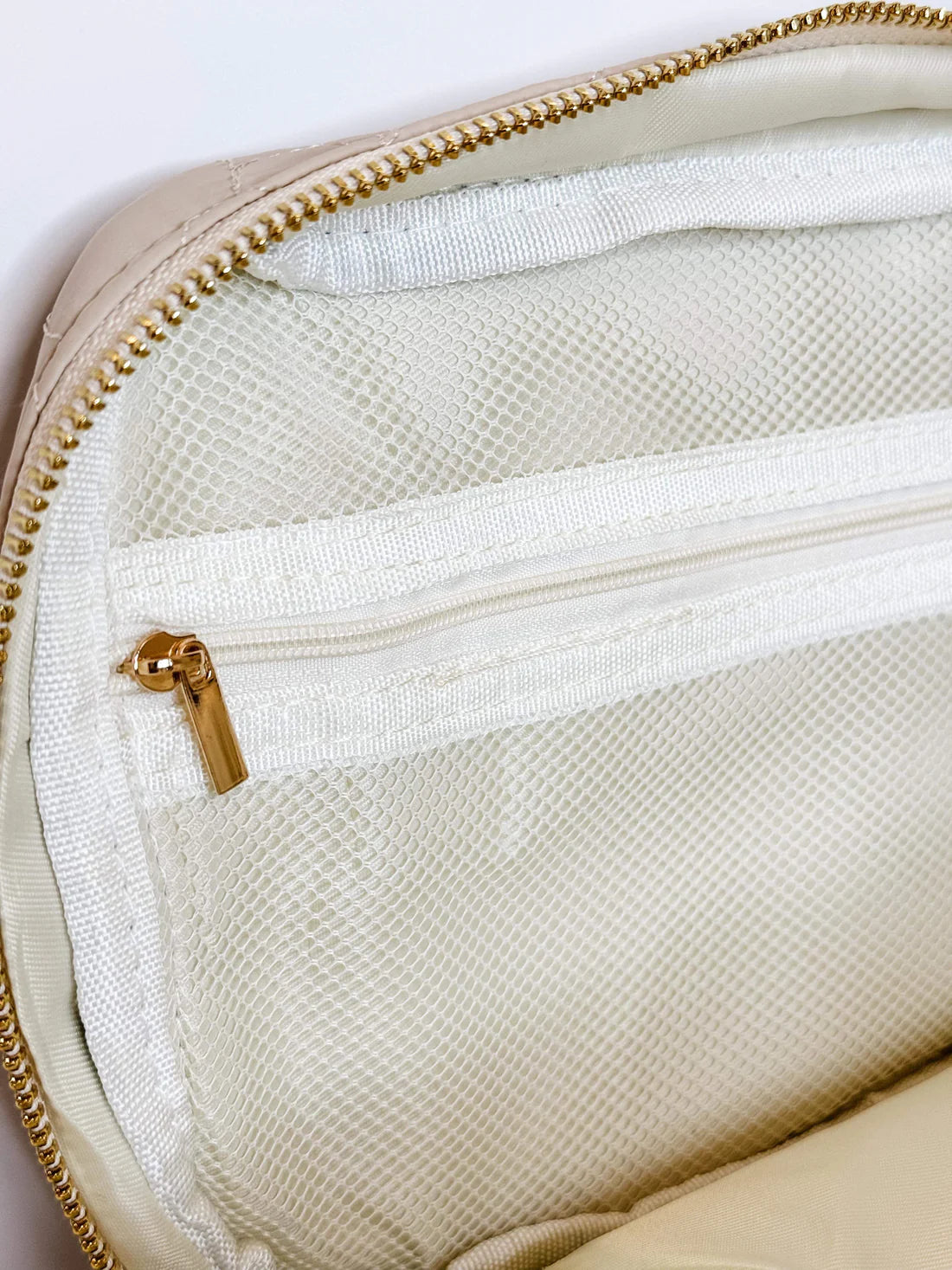 Floral Puff Cosmetic Bag in Purple