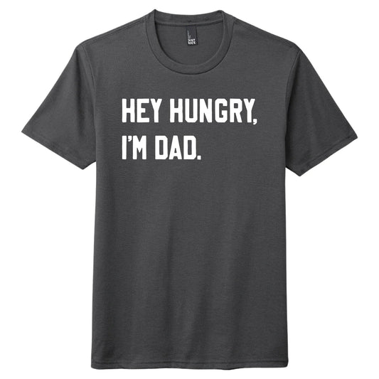 PRE-ORDER Hey Hungry I'm Dad Graphic Tee in Charcoal