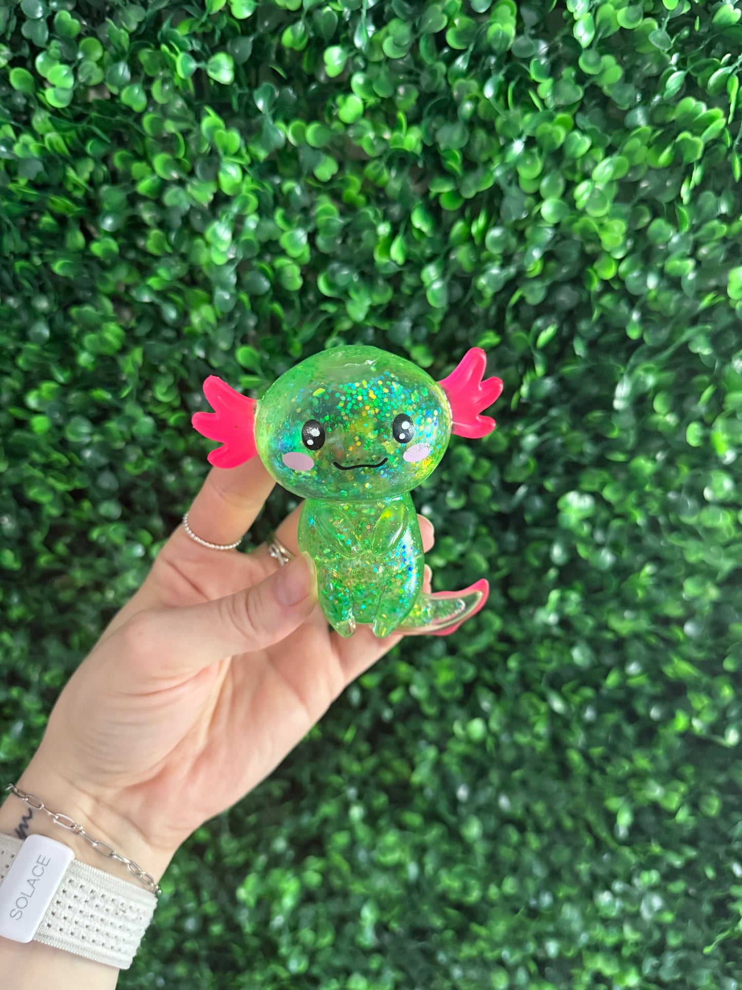 Glitter Axolotl Squish Toy - multiple colors