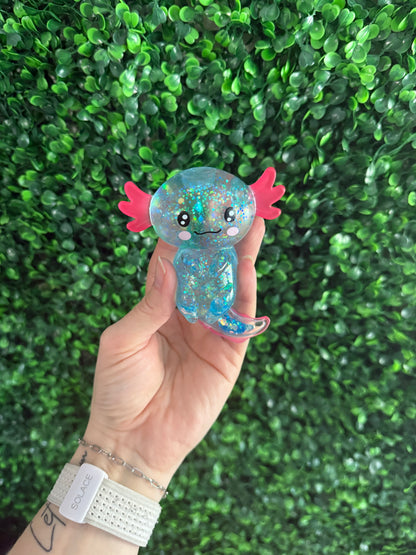 Glitter Axolotl Squish Toy - multiple colors