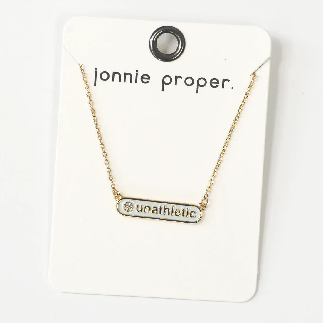 Unathletic Enamel Gold Necklace