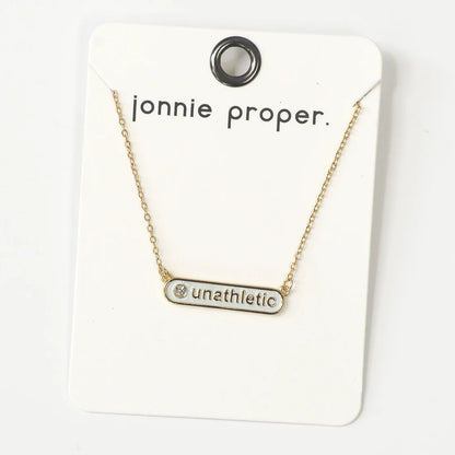 Unathletic Enamel Gold Necklace