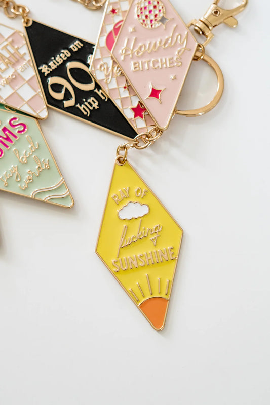 Ray of Sunshine Retro Motel Keychain