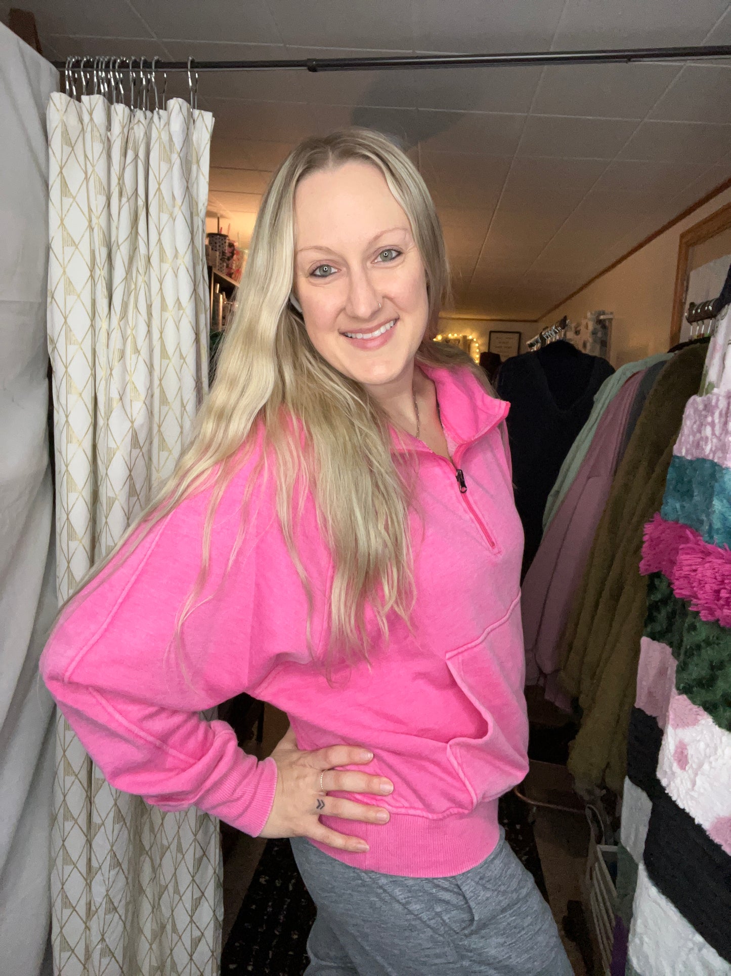 S/M & 2XL ONLY Easy Does It Pullover in Pink