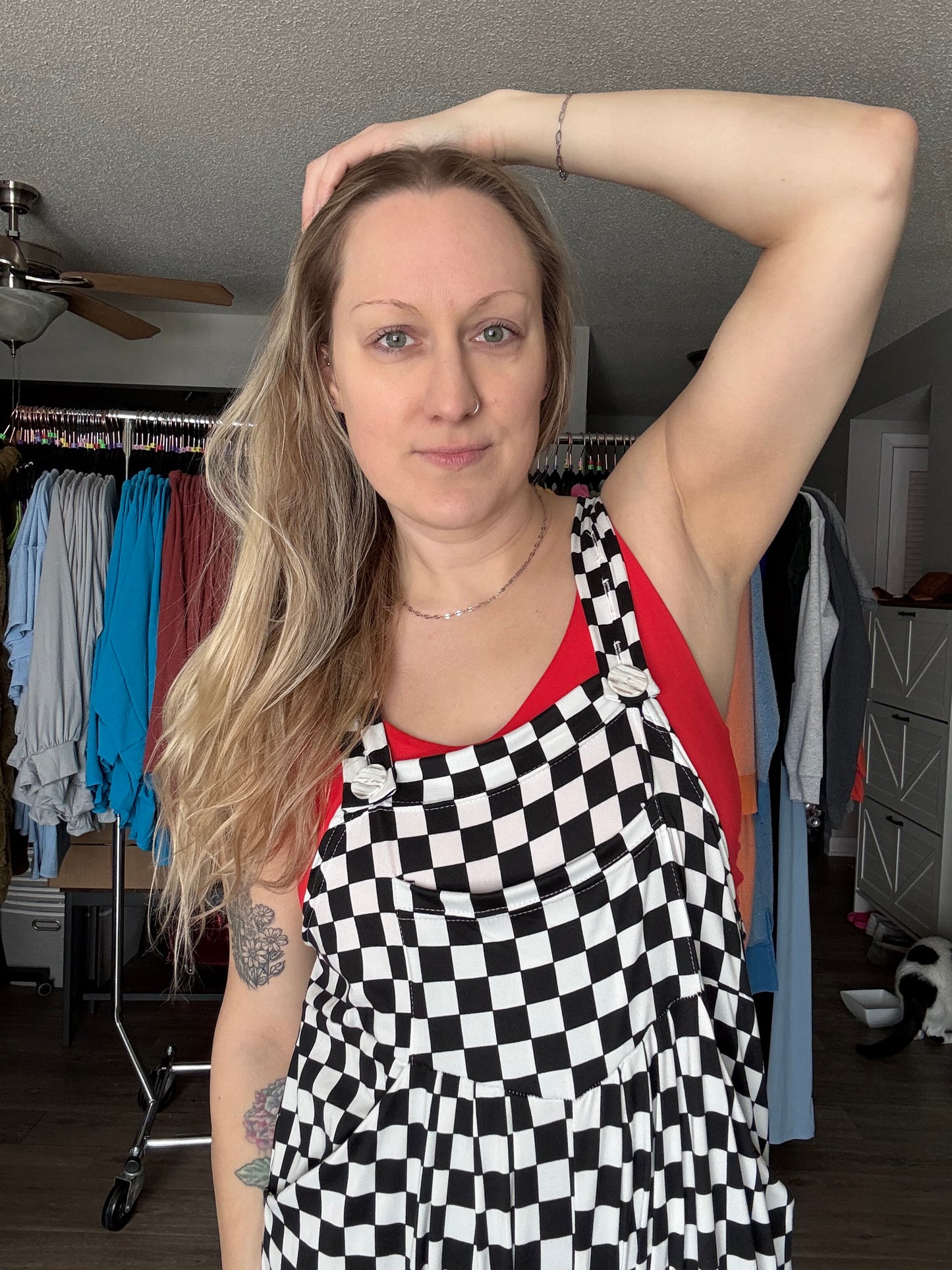 Checkered Karli Boho Overalls