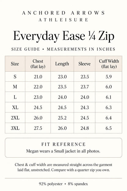 PRE-ORDER Anchored Arrows Everyday Ease 1/4 Zip