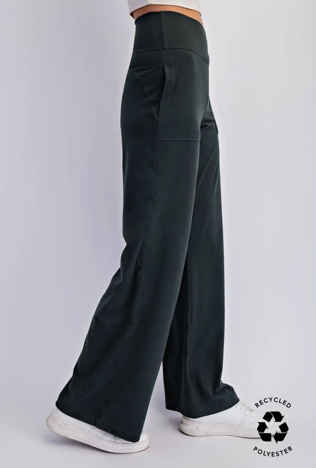 Rae Mode V-Waist Wide Pant in Regency Green