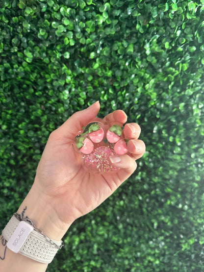 Clear Glitter Paw Squishy Toy