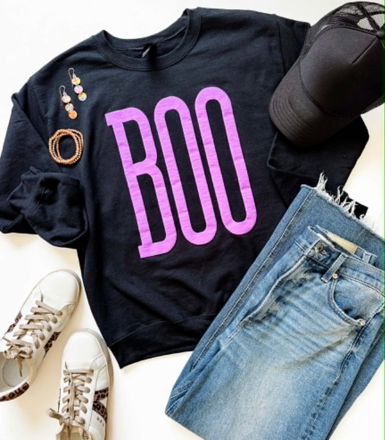 PRE-ORDER Boo Purple Puff Graphic Sweatshirt