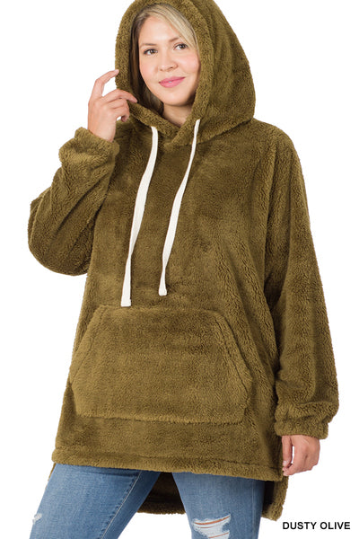 Let Me Be Your Teddy Bear Hoodie in Dusty Olive