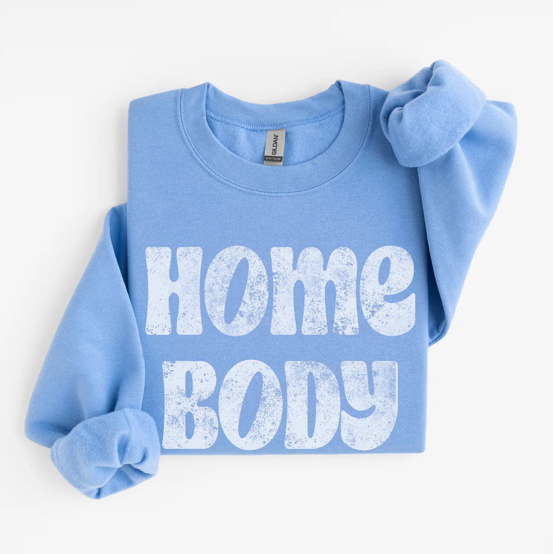 MADE TO ORDER: Homebody Graphic Sweatshirt in Carolina Blue