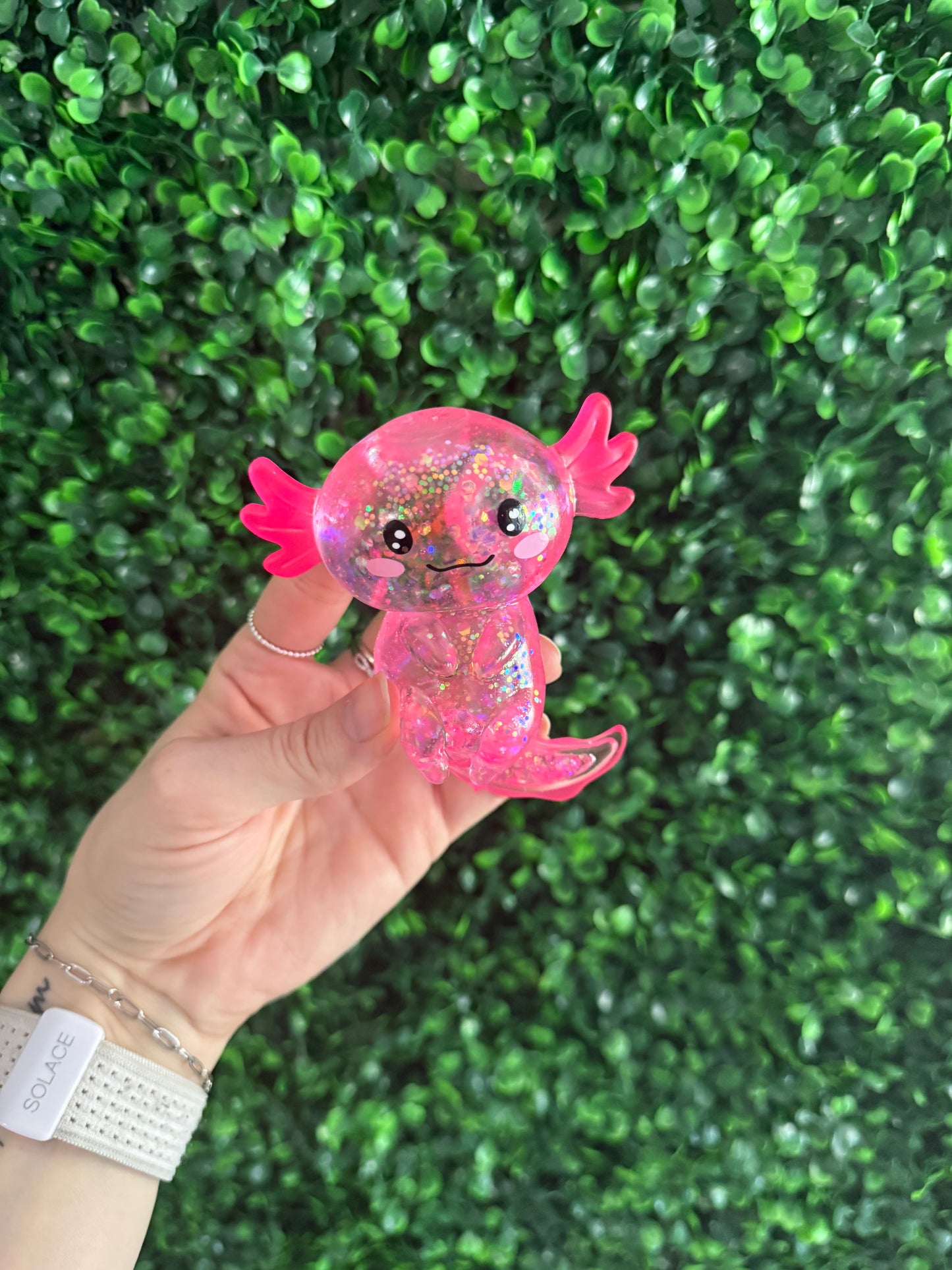 Glitter Axolotl Squish Toy - multiple colors